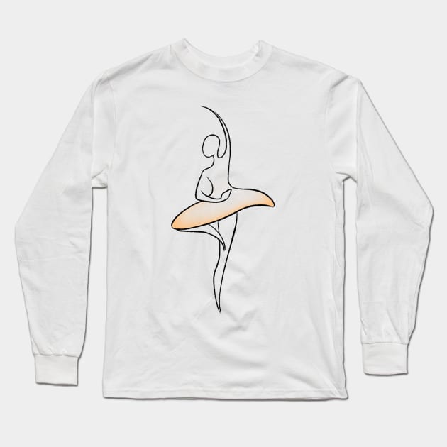 Ballerina Long Sleeve T-Shirt by quenguyen